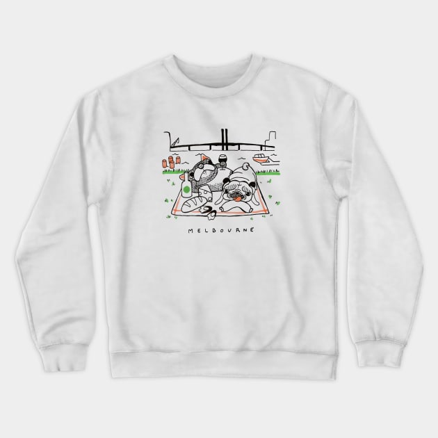 Pug Picnic Crewneck Sweatshirt by MightyFam